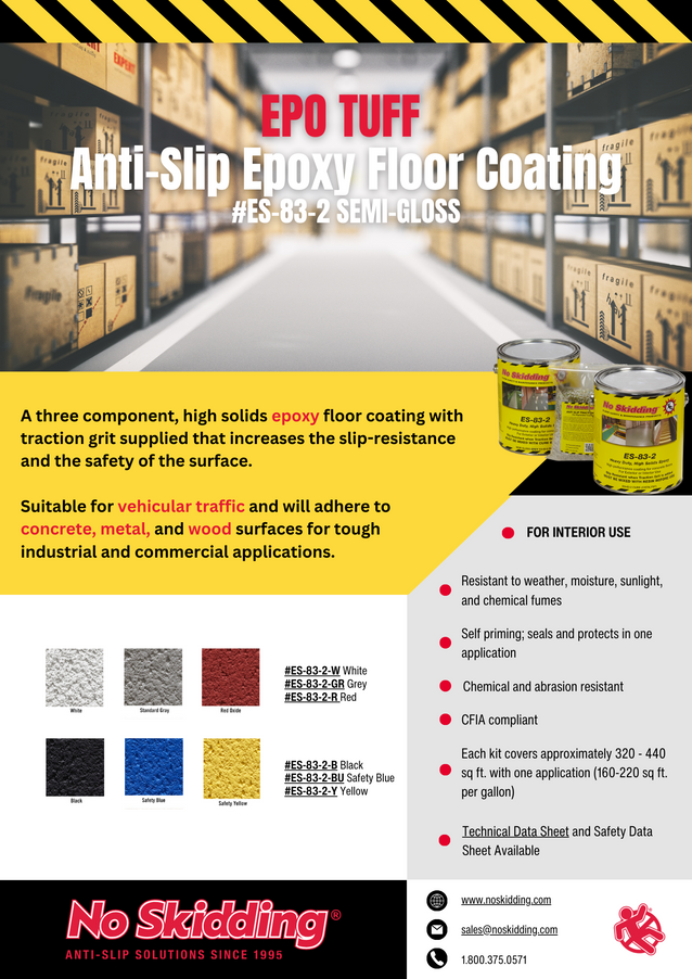 Anti-Slip Floor Coating Kit - Semi-Gloss Finish (2-Part, 2 Gallon Kit) #ES-83-2