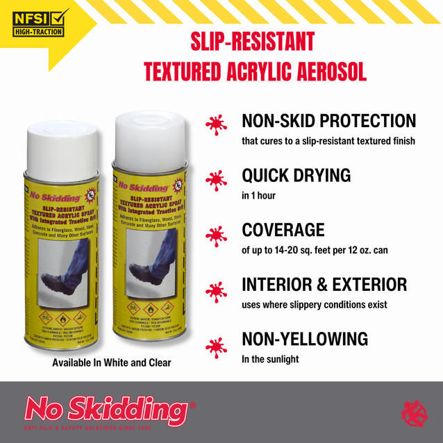 Slip-Resistant Textured Acrylic Aerosol Spray #11935 (2 Pack) – No