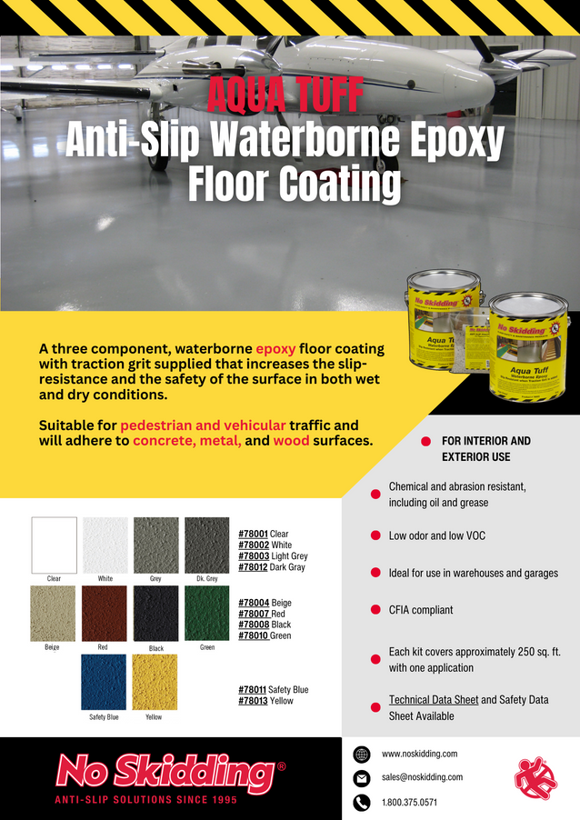 AQUA TUFF Anti-Slip Epoxy Floor Coating (Water Based, 2-Part) #78000