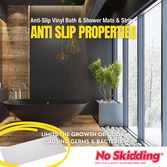 Anti-Slip Vinyl Bath & Shower Mats (2 Pack)