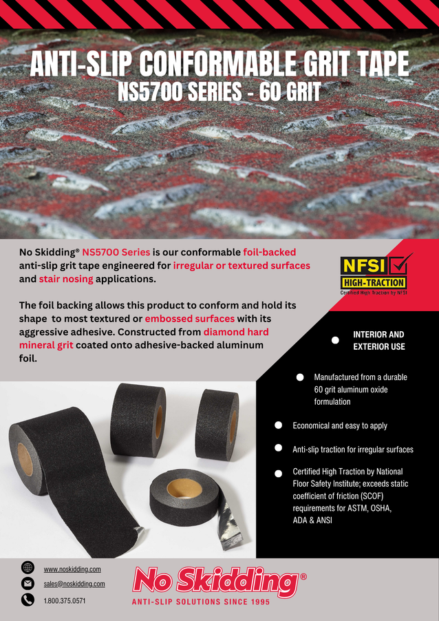 Conformable Anti-Slip Grit Tape (60 Grit) - NS5700 Series