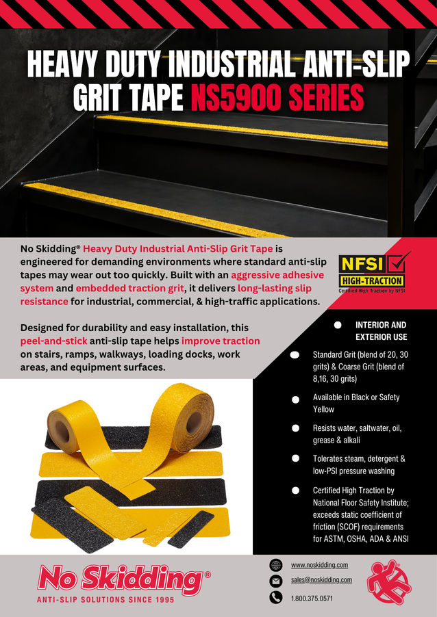 Heavy Duty Industrial Anti-Slip Grit Tape - NS5900 Series