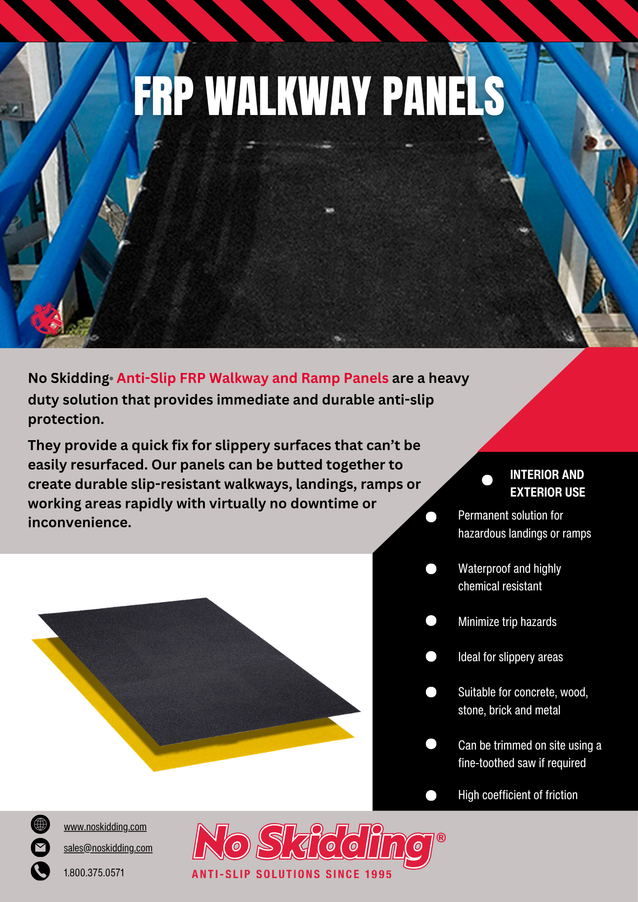 FRP Walkway & Ramp Panels - 48" x 96"